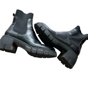 Black Chunky Ankle Boots